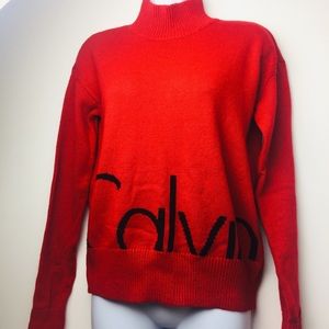 CALVIN KLEIN RED SWEATSHIRT  SM"